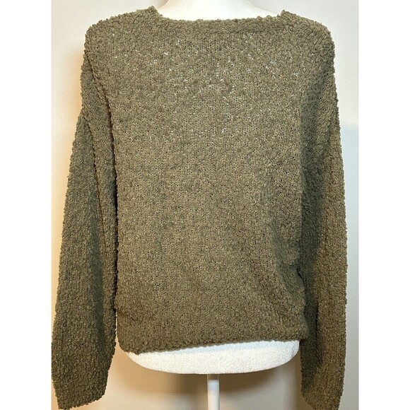 Sanctuary Cardigan Sweater Women’s Medium Green Long Sleeves Plush Cozy Fall Top - Picture 3 of 8